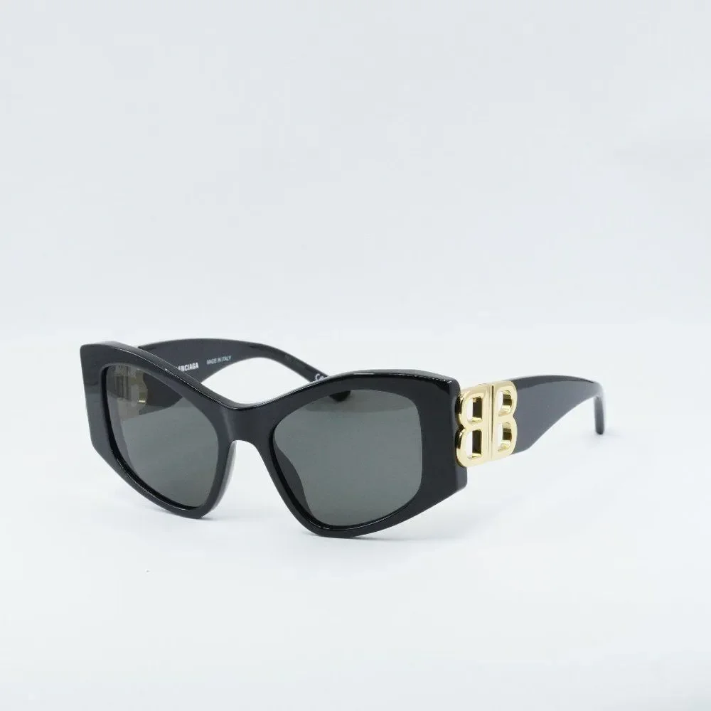 Final Sale! Balenciaga BB0287S 001 Black / Grey Cat Eye Sunglasses